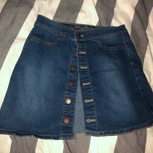 High waisted button skirt